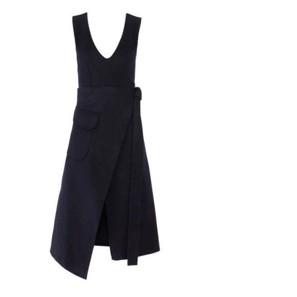 Goen.J Wool Pocket Wrap Dress - Picture 4 of 13